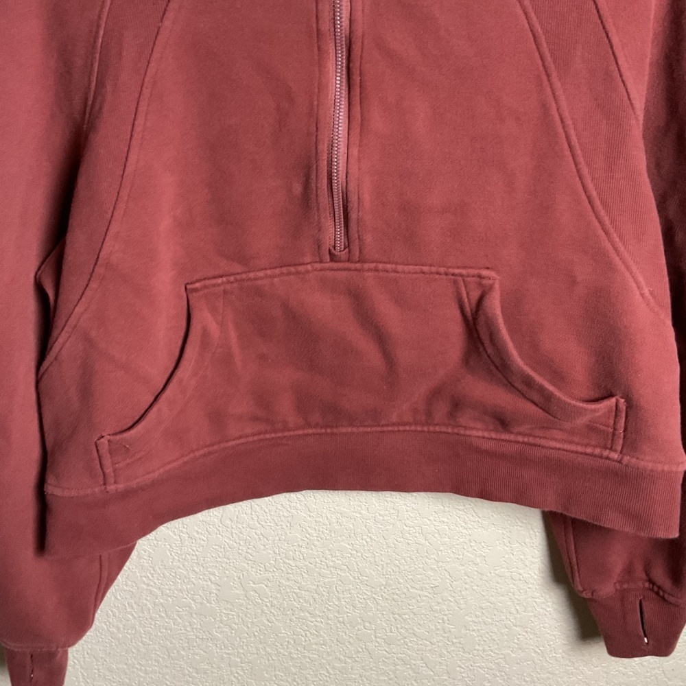 CRZ Yoga Womens Small Cropped Fleece Lined Half Zipper‎ Funnel Neck Hoodie - Picture 3 of 7